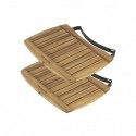 Tablettes latérales acacia Large