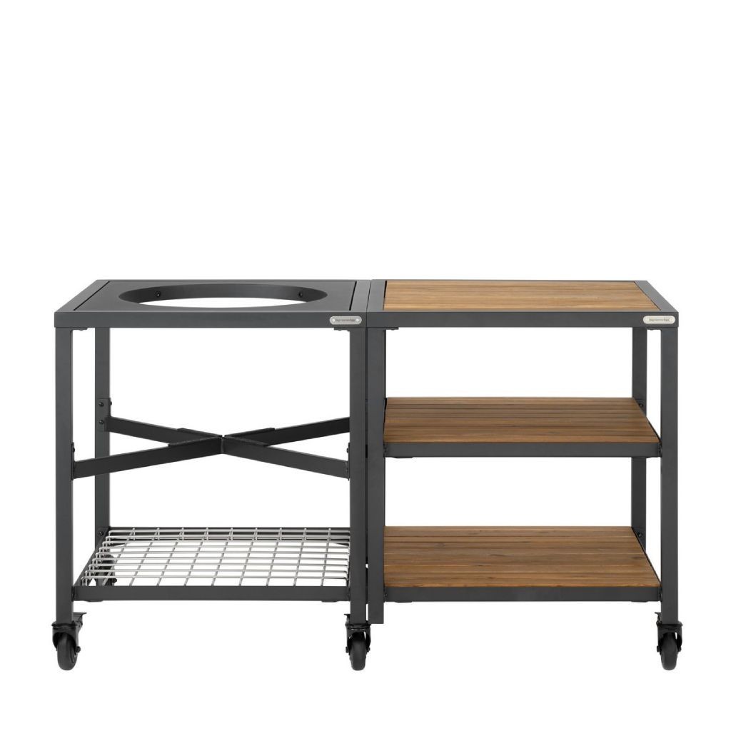 Big Green Egg Table modulaire pour EGG Large avec meuble 3 etagères et roulettes