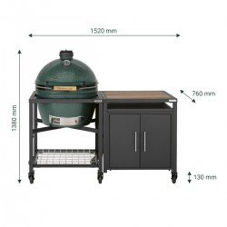 Big Green Egg EGG XLarge sur table modulaire et meuble placard - Image principale